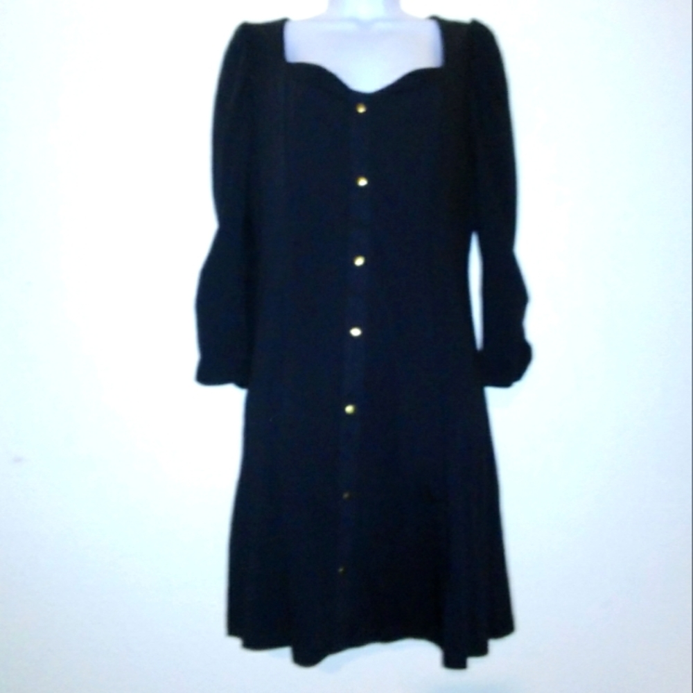 ASOS Cotton Long Sleeve Button Dress